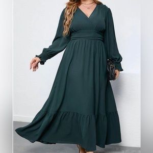 Shein plus size Ruffle hem dress